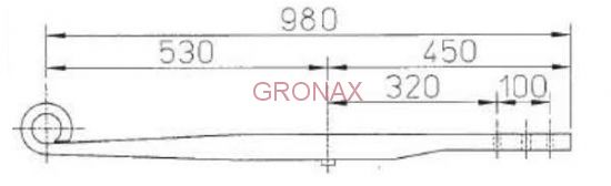 Полурессора 530x460мм 1/48x100мм