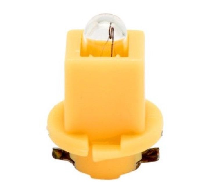 Лампа с пластмассовым цоколем (обратный,желтый) 24V 1,2W