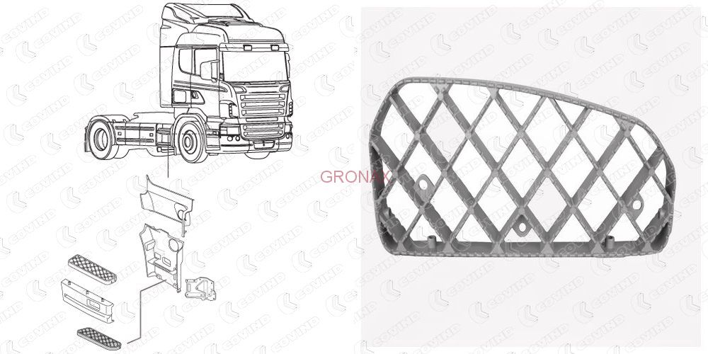 Ступенька подножки R CAB CR - CP