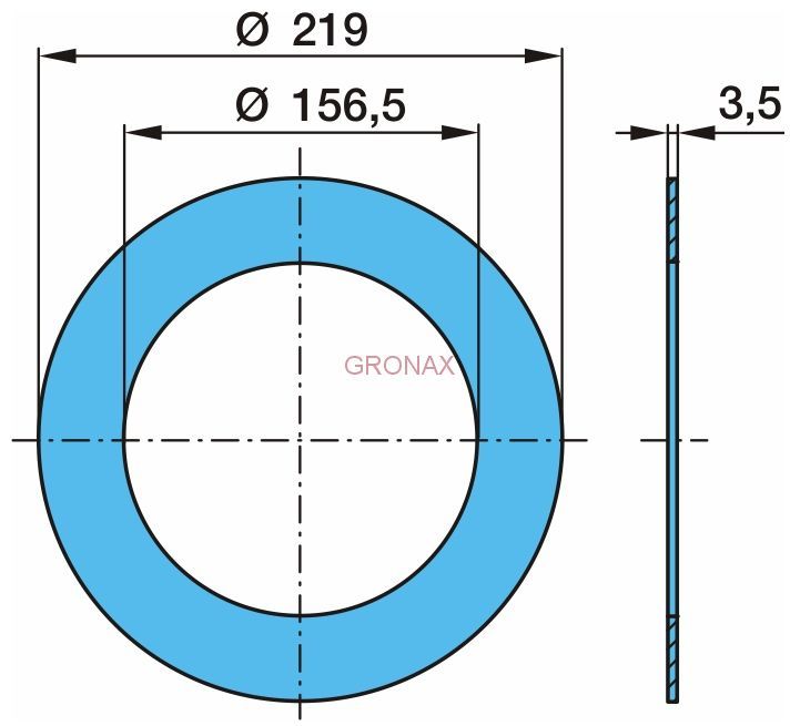 Уплотнительное кольцо ступицы D156,5/220x3,5