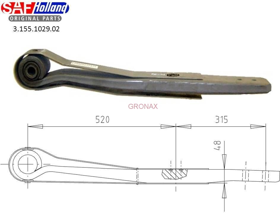 3155102902 Полурессора с бандажом SAF купить у официального партнера ...